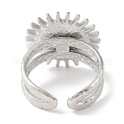 Bague ouverte en acier inoxydable 304 pour femme&nbsp;RJEW-F166-05P-01