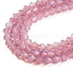 Pintura para hornear hebras de cuentas de vidrio transparente&nbsp;DGLA-F029-J4mm-04