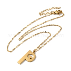 Collares colgantes de acero inoxidable 304&nbsp;NJEW-H036-02G-P