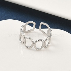 Manschettenringe aus Edelstahl 304 für Damen&nbsp;RJEW-A079-08D-P