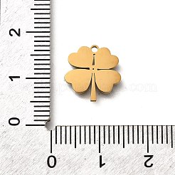 Vierblättriges Kleeblatt-Anhänger aus Edelstahl 304&nbsp;STAS-Q348-14G-02A