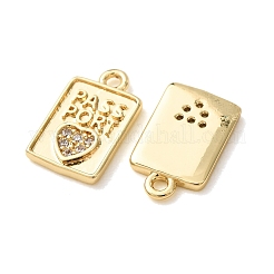 Messing micro pave klar zirkonia charme&nbsp;CU-CBA2907-07G