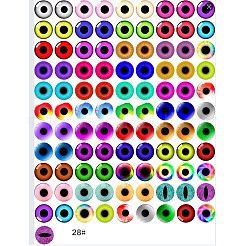 Cabochons en verre transparent imprimé&nbsp;GL-CBAA22A-15