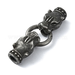 Anillos de resorte de acero inoxidable 304 de estilo tibetano&nbsp;FIND-Z046-02AS-05