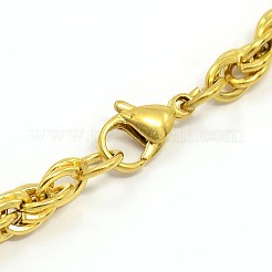 Creazione di braccialetti alla moda in acciaio inossidabile 304 con catena a corda&nbsp;STAS-A028-B054