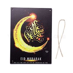 Tablero de densidad de tema eid adorno de pared de madera colgantes de placa de puerta&nbsp;HJEW-C004-02A