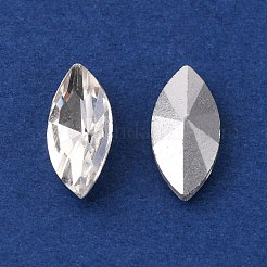 Cabochon in strass di vetro con retro a punta in stile 80 pz 4&nbsp;RGLA-FS0001-02