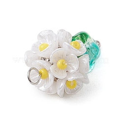 Blumentopf-Anhänger aus Glasperlen&nbsp;PALLOY-MZ00520-02