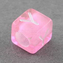 Gemischte Buchstaben transparente Acrylwürfelperlen&nbsp;SACR-S181-06