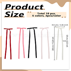 10 Stück 5 Farben Platin Eisen Alligator Haarspangen für Mädchen&nbsp;OHAR-LP0001-36