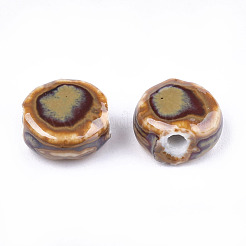 Perles en porcelaine manuelles&nbsp;PORC-S498-39E