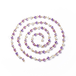 Catene perla perline di vetro a mano&nbsp;AJEW-JB01136-02