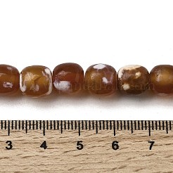 Gefärbte und erhitzte Stränge natürlicher Fire Crackle-Achatperlen&nbsp;G-NH0067-A02