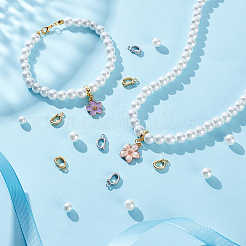 16 Stück 2 Farben Messing Micro Pave Zirkonia Anhänger Kautionen&nbsp;KK-GA0002-08