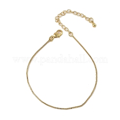 Bracelets à chaîne en laiton plaqué rack pour femmes&nbsp;BJEW-G735-02G