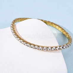 Bracelets à maillons en acier inoxydable 304 avec zircone cubique transparente pour femmes&nbsp;BJEW-G754-02G