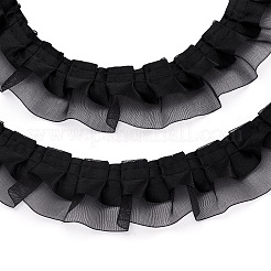Cintas de organza de satén plisadas de 2 capa&nbsp;PJ-TAC0004-02F