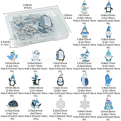 20 pendentif en alliage émaillé sur le thème de l'hiver&nbsp;ENAM-FS0001-96