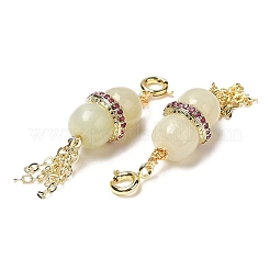 Natürliche Hetian-Jade-Kürbis-Anhängerdekorationen&nbsp;KK-H445-03G