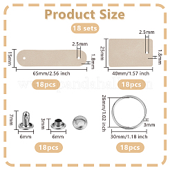 DIY-Sets zur Herstellung von Schlüsselanhängern aus Leder&nbsp;DIY-OC0013-50B