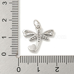 Ciondoli in ottone con placcatura a cremagliera con micro pavé di zirconi chiari&nbsp;KK-B093-10B-P