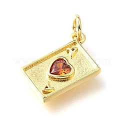 Ottone micro spianare pendenti zirconi&nbsp;KK-V007-005G-04