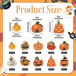 20pcs 10 Arten Halloween-Thema-Legierungs-Emaille-Anhänger&nbsp;ENAM-TA0003-43
