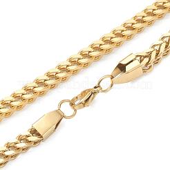 Conjuntos de joyería de pulseras y collares de cadena de trigo de acero inoxidable 304 con revestimiento de iones (IP)&nbsp;SJEW-B019-04B-G