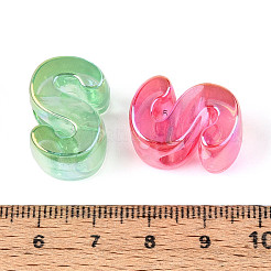 Placage uv perles européennes acryliques transparentes&nbsp;OACR-M027-02S