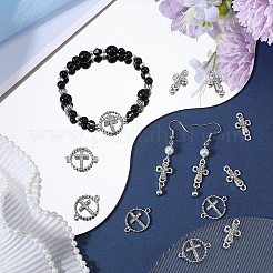 40 pz 2 stili di ciondoli di collegamento in lega di cristallo e strass religiosi&nbsp;FIND-SC0007-91