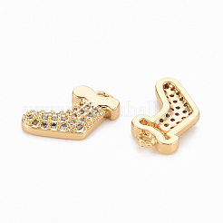 Messing micro pave klar zirkonia charme&nbsp;KK-N231-252-NF