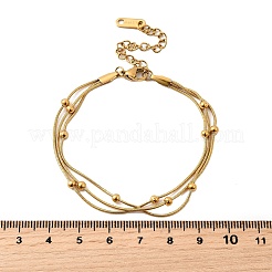 304 Edelstahl Satellitenketten Mehrsträngige Armbänder für Damen&nbsp;BJEW-V012-05G