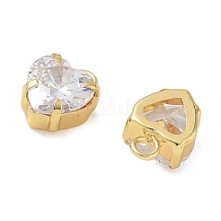 Breloques en laiton zircon cubique transparent&nbsp;CU-CBABEB3-01G