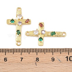 Messing Pavé bunte Zirkonia Querverbindungen&nbsp;KK-G544-21G