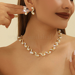 Set di gioielli in lega con strass e perle finte&nbsp;FS-WG13239-01