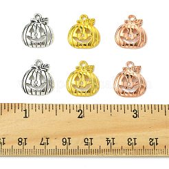 15 pièces 3 couleurs style tibétain halloween citrouille jack-o'-lanterne pendentifs en alliage&nbsp;TIBEP-FS0001-41