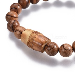 Braccialetti elasticizzati perline di legno&nbsp;BJEW-JB04121