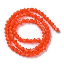 Opaque couleur unie imitation jade perles de verre brins&nbsp;LS-EGLA-A039-P4mm-D03