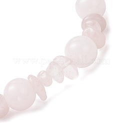 Braccialetti elasticizzati rotondi con perline di vetro effetto giada&nbsp;BJEW-JB12158-01