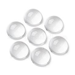 Mezzo trasparente cabochons di vetro rotondo&nbsp;X-GGLA-R027-16mm
