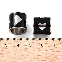 201 Emaille-Perlen aus Edelstahl&nbsp;STAS-Z057-25P
