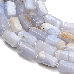 Chapelets de perles en agate avec dentelle bleue naturelle&nbsp;G-D109-A02