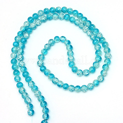 Perles de verre craquelé cuites au four&nbsp;X-CCG-S001-6mm-06