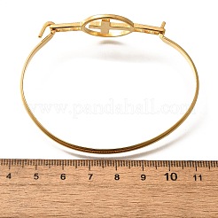 Bracelets à maillons ronds plats en acier inoxydable 201 pour femmes&nbsp;BJEW-R014-01G-03