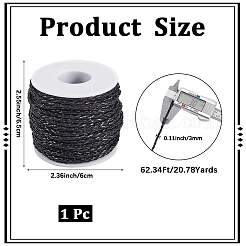 Cordons tressés en similicuir de 19 m&nbsp;LC-CL0001-02A