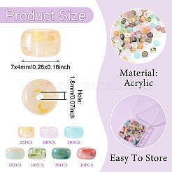 140pcs 7 Farben transparente Acrylperlen&nbsp;OACR-TA0003-97