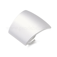Anelli polsini aperti trapezoidali in acciaio inossidabile 304 anti-appannamento&nbsp;RJEW-M047-01P