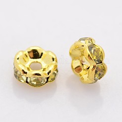Perline distanziatori strass in ottone&nbsp;RB-A014-L6mm-13G-NF