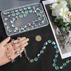 Perles de cristal suspendues en verre de 2 m&nbsp;HJEW-SP0001-03