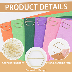 60 pieza de clips de papel de hierro&nbsp;AJEW-CP0009-30A